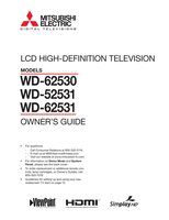 Mitsubishi WD52531 WD62530 WD62531 TV Operating Manual